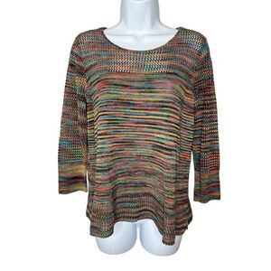 Studio JPR Women’s S Multicolored Loose Knit Pullover Sweater